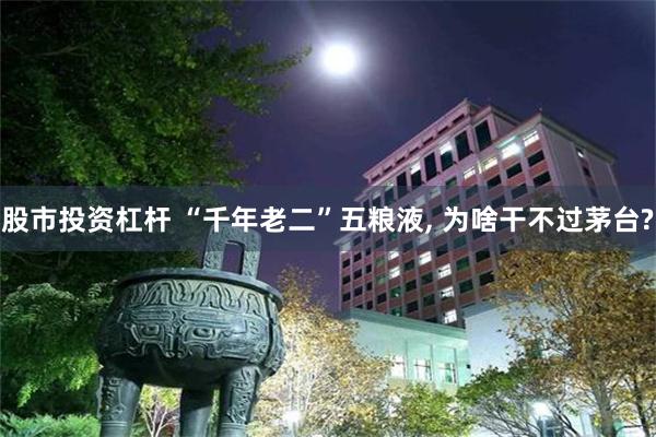 股市投资杠杆 “千年老二”五粮液, 为啥干不过茅台?