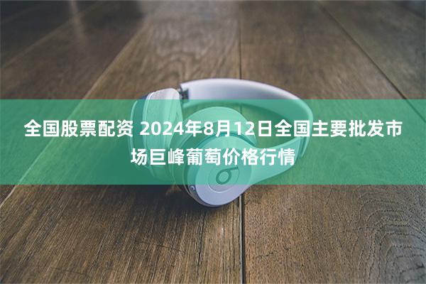 全国股票配资 2024年8月12日全国主要批发市场巨峰葡萄价格行情