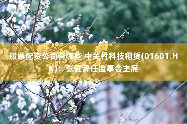 股票配资公司有哪些 中关村科技租赁(01601.HK)：张健辞任监事会主席