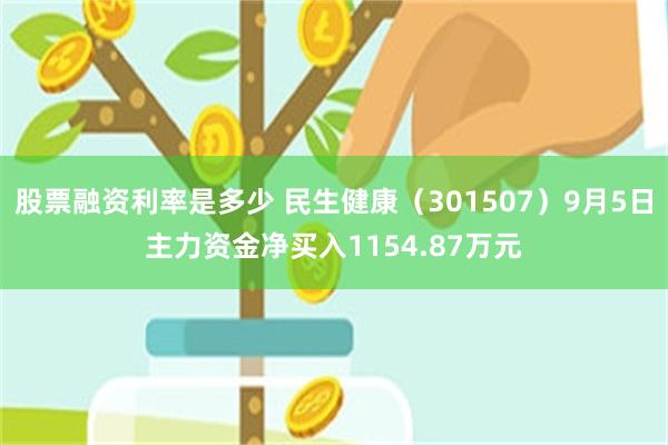 股票融资利率是多少 民生健康（301507）9月5日主力资金净买入1154.87万元