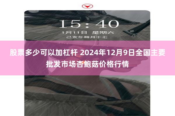 股票多少可以加杠杆 2024年12月9日全国主要批发市场杏鲍菇价格行情