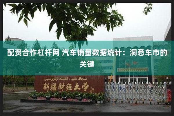 配资合作杠杆网 汽车销量数据统计:洞悉车市的关键